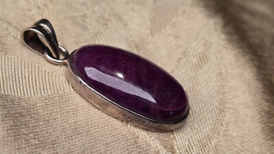 Facettierter rosa Rubin oval Edelstein 925 Sterling Silber Halskette Jubiläum Geschenk's