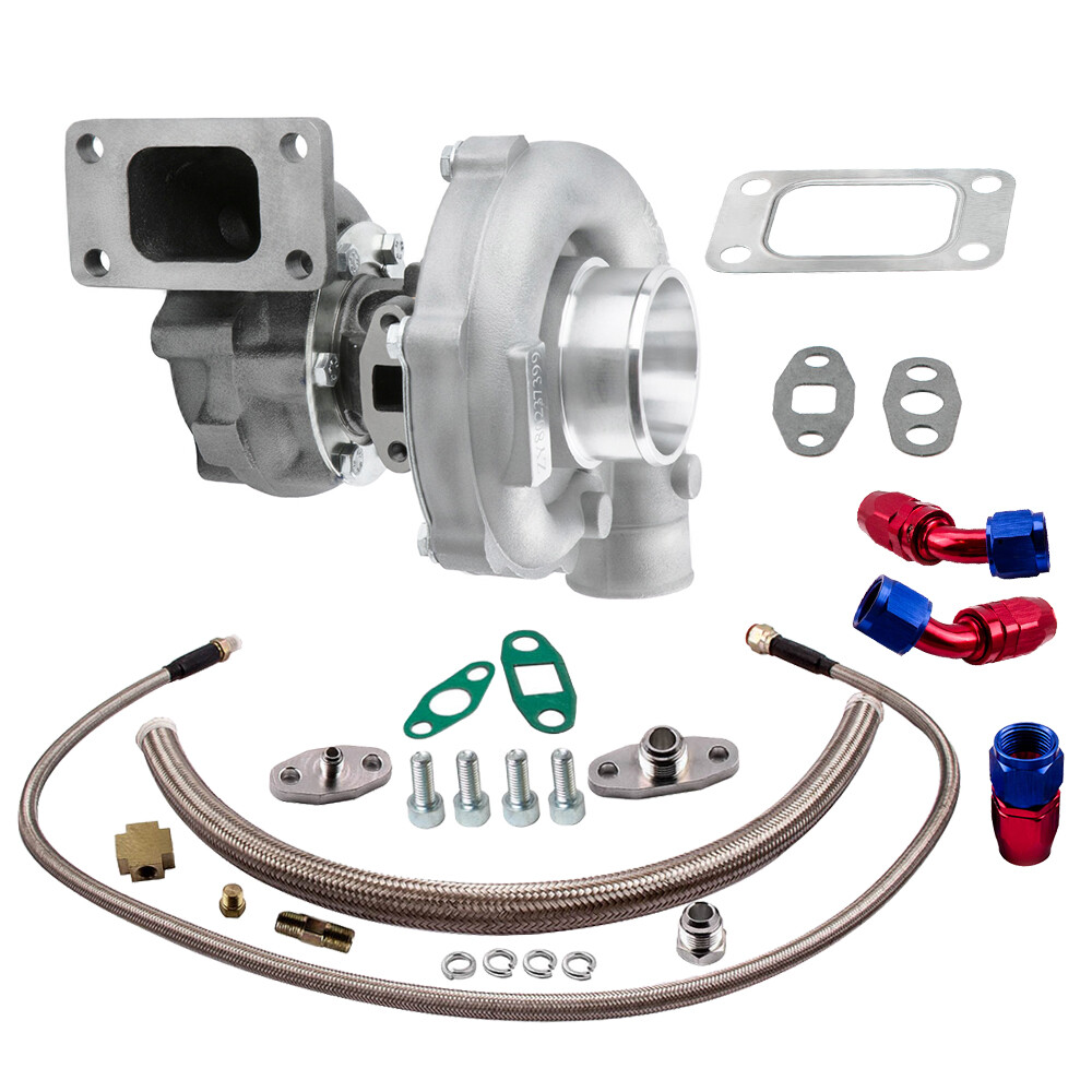 T04e T4 Turbo T3 turbocharger Turbine 0.63 A/r Compressor .5 A/r + Oil Line Kits