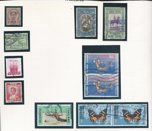THAILAND EARLY LOT ON 3 PART ALBUM PAGES INTERESTING - Picture 3 of 3