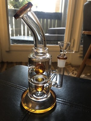 8 in Heavy Glass Water Hookah Pipe  New!!  ''SHIPS FREE''