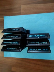 7 Atari 2600 Games Made By M Network and 1 Original Manual, Good Condition