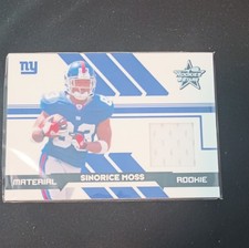 2006 Leaf Rookies & Stars Sinorice Moss Rookie Material #261/799 Giants NFL Card