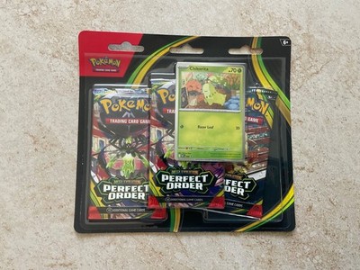 POKEMÓN PERFECT ORDER 3 PACK BLISTER PACK RAZOR LEAF PROMO