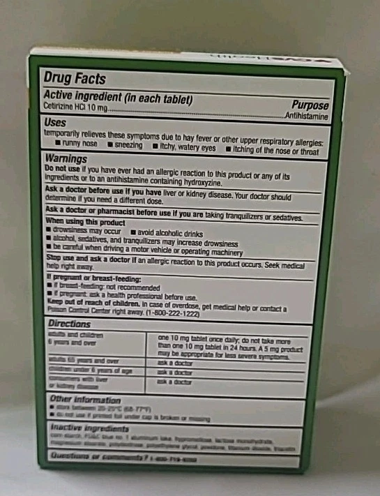 2- CVS HEALTH ALIVIO ALERGIAS 90 COMPRIMIDOS CADA UNO, 10mg- CADUCIDAD 08/2026 Foto 4 de 4