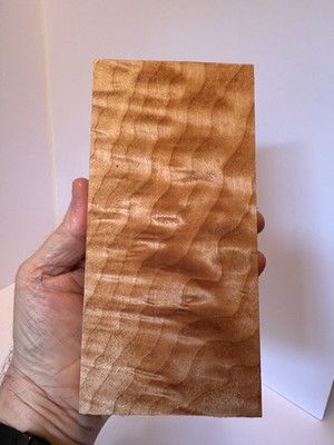 Curly Quilted Maple Blank 7.5'' x 3.5'' x 7/8''   Figured Turning or Box Wood