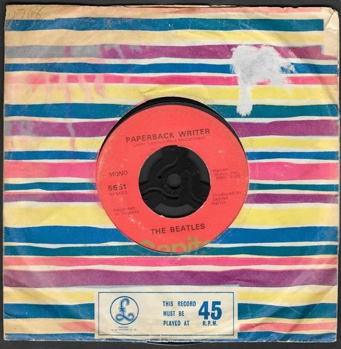 1966  The BEATLES 45 Paperback Writer / Rain CAPITOL 5651 MONO
