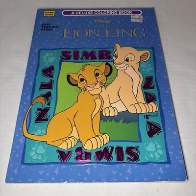 Vintage 90 s Disney Golden Books The Lion King Deluxe Coloring Book