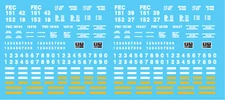 N Scale - Florida East Coast Ortner Hopper Decal Set