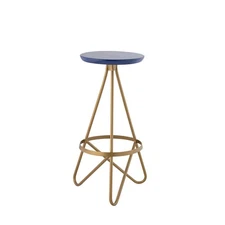 BSL1000A Spiroa 30" Modern Industrial Metal Backless Circular Bar Stool for H...