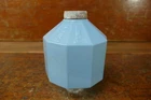 Antique D&S Dodd & Struthers Blue Milk Glass 10 Ten Sided Lightning Rod Ball