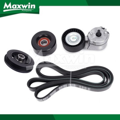 Harmonic Balancer Serpentine Belt Component Kit Fit 00-06 Jeep Wrangler