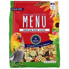 Vitamin Enriched Bird Food for Cockatiels Lovebirds and Small Conures 4lb Bag