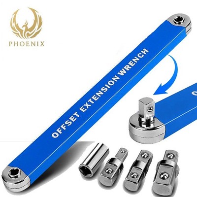 Extension Wrench Set Offset Ratchet Spanner Extender With Drive ...