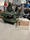 GI JOE VINTAGE 1984 BRIDGE LAYER TOSS 'N CROSS VEHICLE W/ TOLLBOOTH & HAMMER
