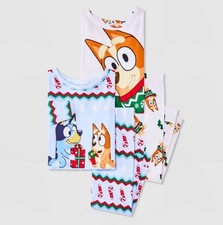 BLUEY Disney Christmas Pajamas Toddler Size 3T Boys Girls Holiday Dog Bingo