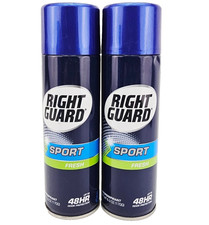 Right Guard Sport Antiperspirant Aerosol Spray Fresh 6 Ounce Lot of 2