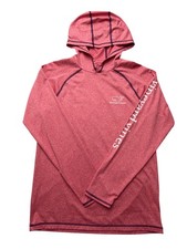 Vineyard Vines Mens XS Red Hooded Long Sleeve Performance T-Shirt Whale Logo