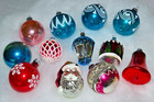 🌟 VINTAGE LOT 12, SHINY BRITE, COLOMBIA, MICA MERCURY GLASS CHRISTMAS ORNAMENTS — photo 7