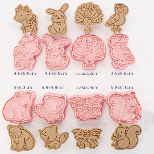 8 Ausstechformen Set Niedlich Cartoon 3D Presse Form Keks Stempel Kinder Backen Werkzeug - Bild 27 von 52
