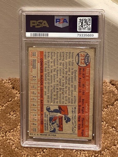 1957 Topps Rocco Colavito PSA 1 Indians #212 Rookie RC Card NEW CLEAN CASE - Picture 2 of 2