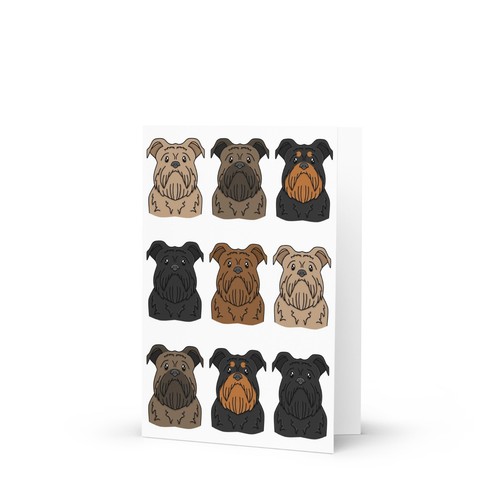 Brussels Griffon card, Brussels Griffon Birthday Card Dog Print Card dog gifts - Picture 2 of 6