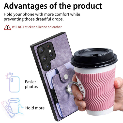 For Samsung S24 FE S23 S22 S21 S20 Ultra S10 Plus Leather Wallet Case Ring Cover - Bild 5 von 97