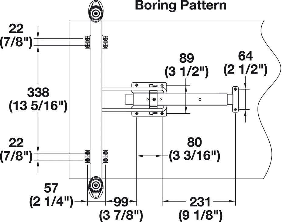 Hafele 折叠桌腿,带弧形脚,钢,黑色,2 件套 — 第 3/3 张图片