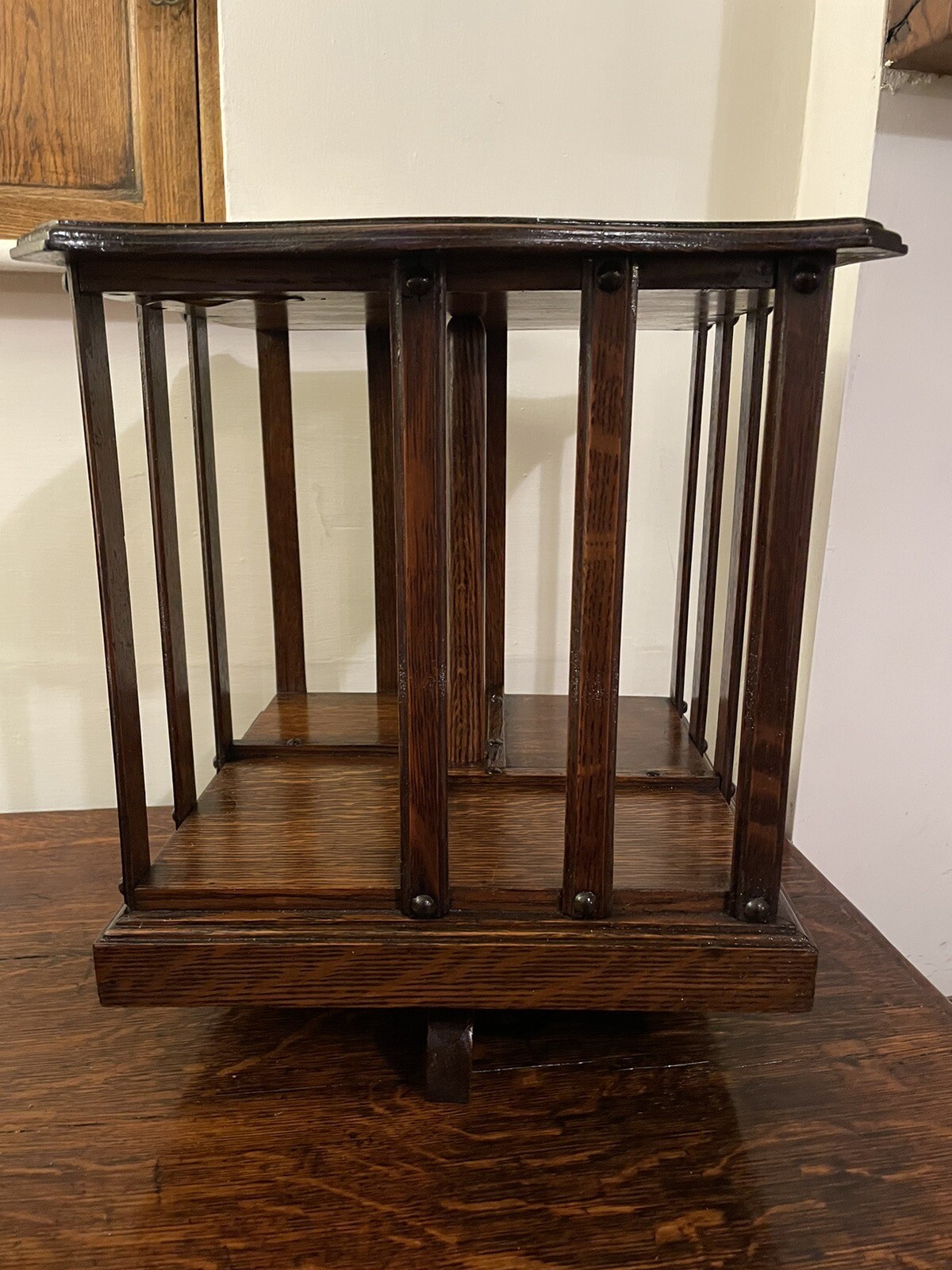 Late Victorian Oak Globe Wernicke Table Top Revolving Bookcase eBay
