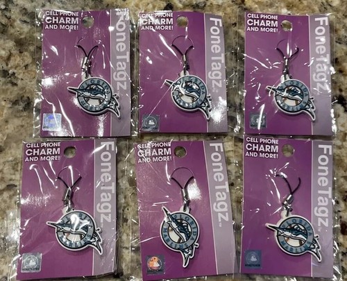Florida Marlins Pack Of 6 Cell Phone Charms