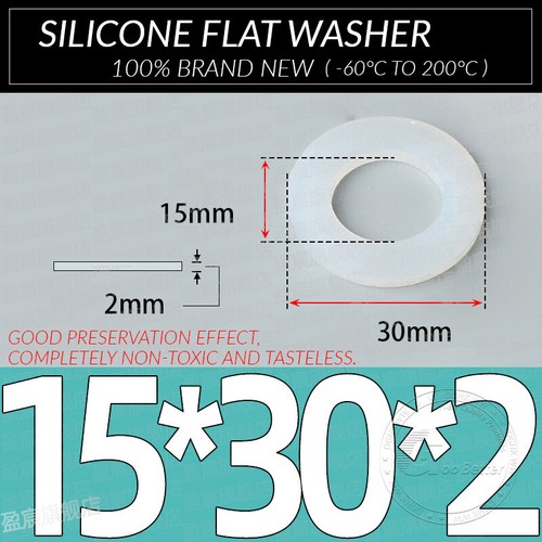 Flachdichtung Silikon Gummi-dichtung Schnurstärke 2MM Flach Dichtung Fittinge - Bild 102 von 117