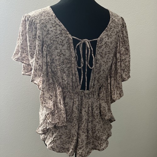 Daisy Shoppe Trendy Ruffled Floral Blouse Boho - 第 3/3 張圖片