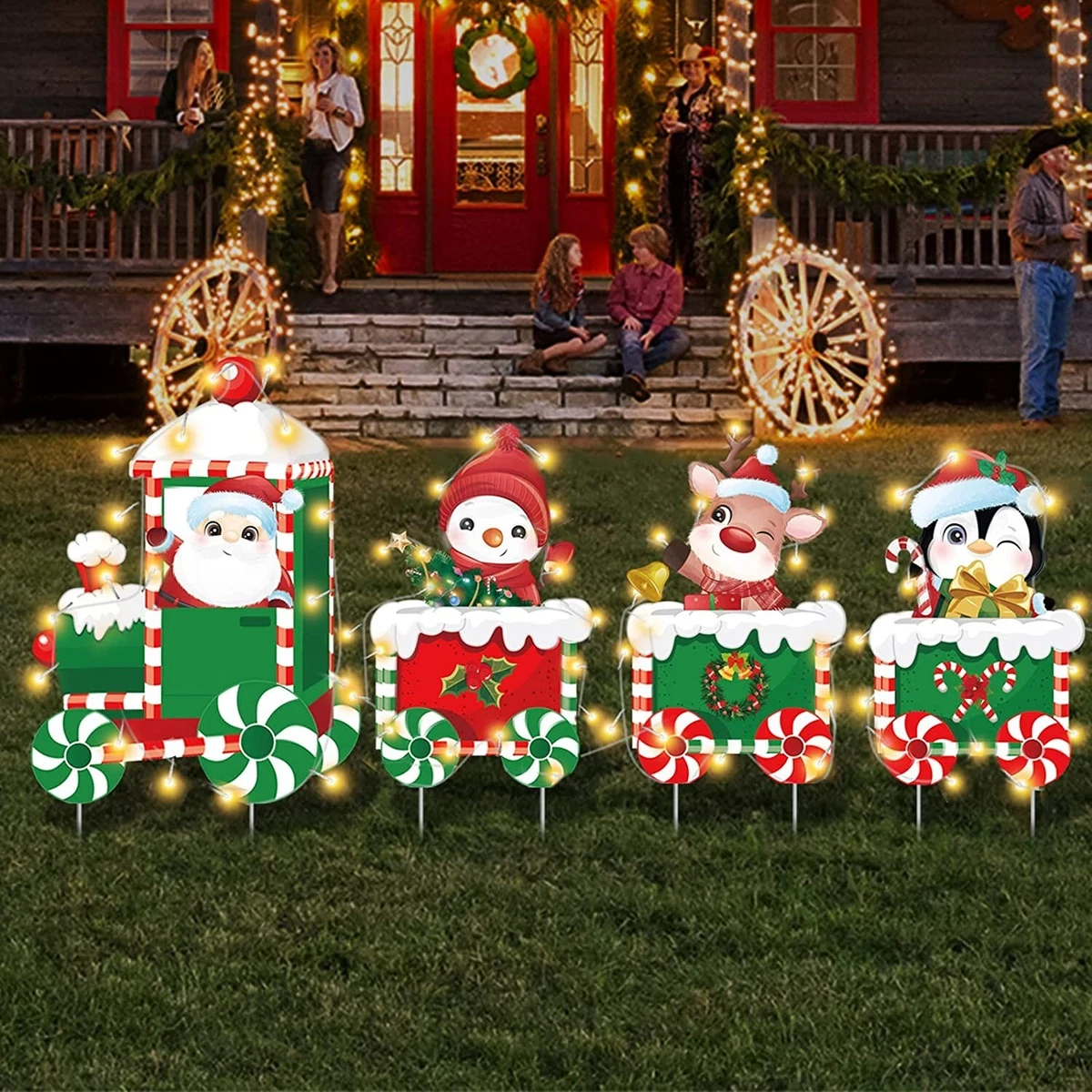 outdoor christmas train
