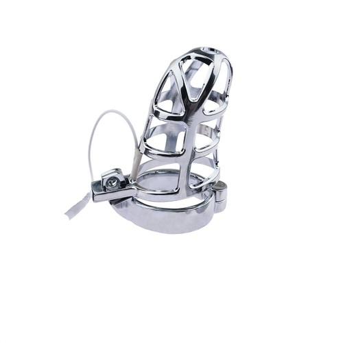 Schock Männlich Keuschheitsgerät Gürtel E-Stim Lock Ring Käfig Bondage Männer Trainer Stecker - Bild 11 von 43
