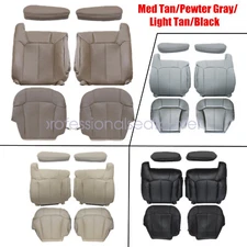 For 1999 2000 2001 2002 Chevy Suburban Tahoe Both Side Leather Seat Cover 6PCS