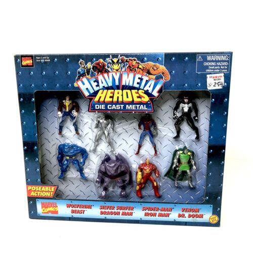 Marvel Heavy Metal Heroes 8 Pack Diecast Figures Toybiz 1998 #48480 - Picture 2 of 10