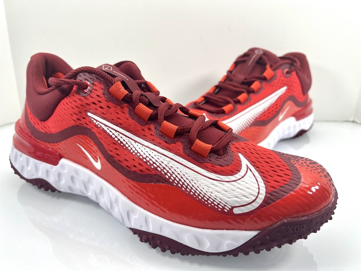 NIKE ALPHA HUARACHE ELITE 4 TURF BASEBALL SHOES RED DJ6523
