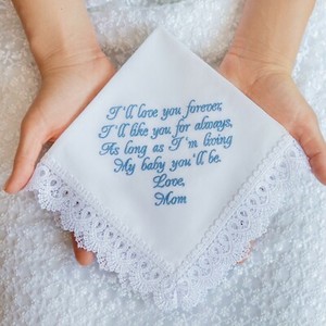 wedding handkerchief for mom