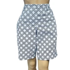 Nivo Golf Tennis Black White Geometric Pockets Women’s Bermuda Short Sz 12