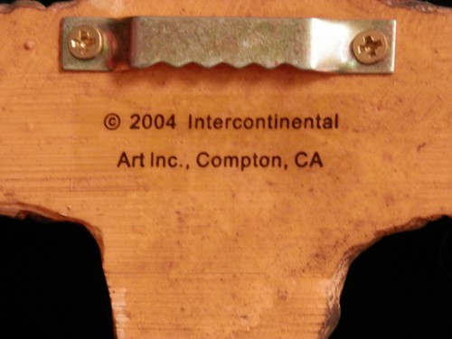 Wall Hanging Cross approx. 7" x 5" 2004 Intercontinental Art Inc. Compton Ca - Picture 3 of 5