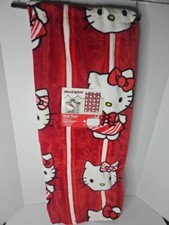 NEW Hello Kitty Red Candy Cane Christmas Throw 50x70