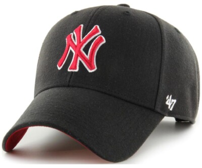 47 Brand New York Yankees Sidepatch Sure Shot MVP blk Curved Visor Cap Snapback