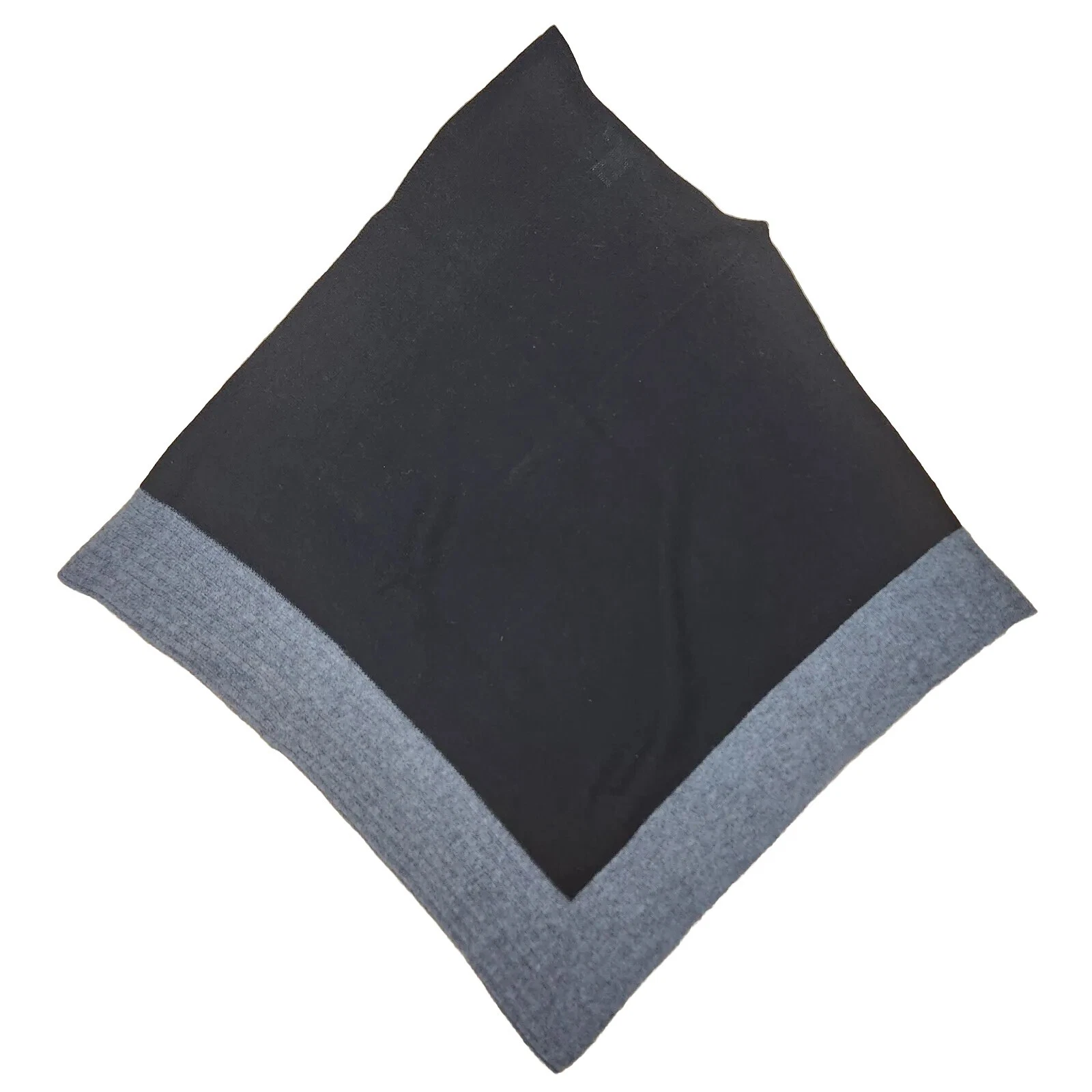 Celeste Poncho Sweater Womens One Size Wrap Wool Cashmere Asymmetric Black Gray