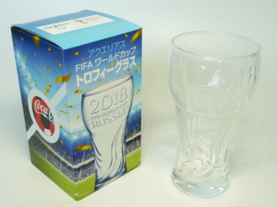 COCA COLA AQUARIUS 2018 FIFA WORLD CUP RUSSIA LIMITED EDITION GLASS CUP * NEW