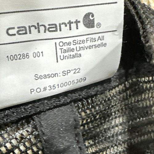 Carhartt Hat Cap Black Adjustable Trucker Outdoor Mesh Snapback Baseball Mens - Picture 6 of 8