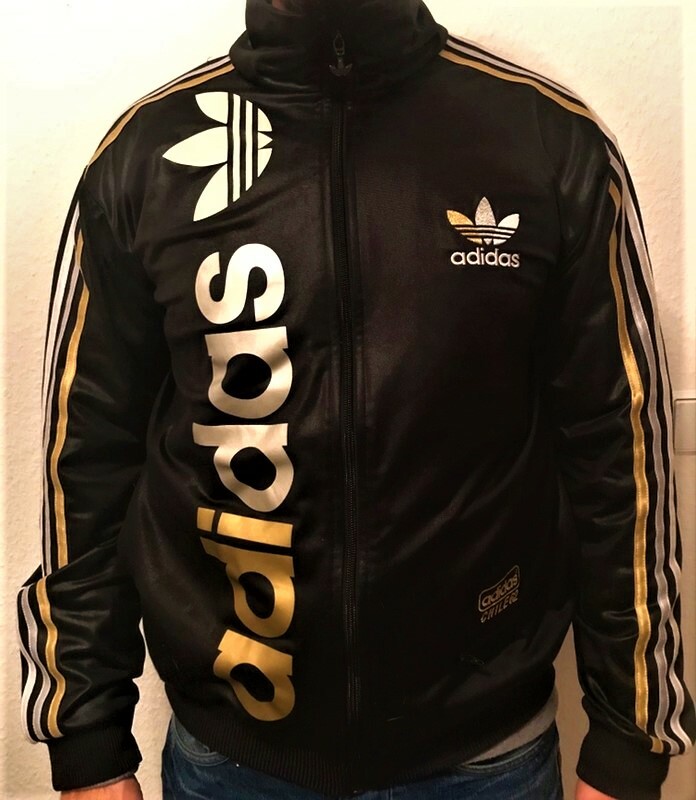 adidas anzug damen schwarz gold