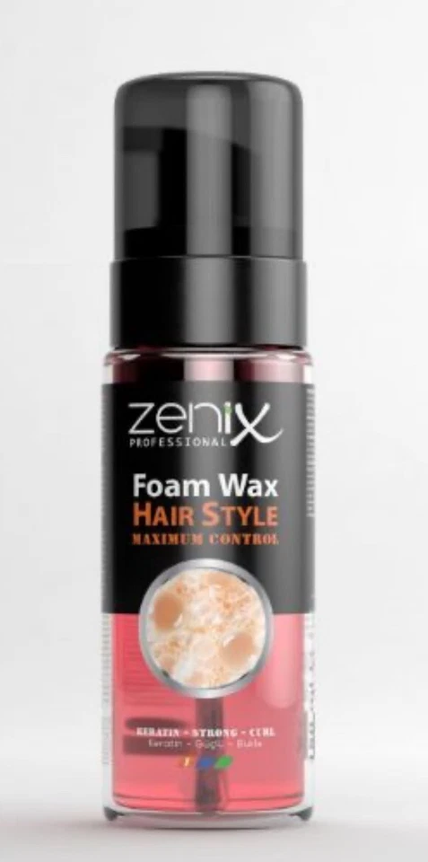 Zenix Professional - Foam/Mousse Wax, Strong Hold & Curl Defining Formula 150m.