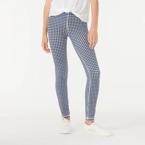 $70 NWT J. Crew Women's High Rise Ankle Length boutiques Cotton Spandex Gingham Leggings S