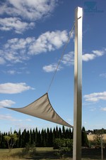 Sonnensegelmast Sonnensegel Mast aus Edelstahl  2,5/3m, 3fach höhenverstellbar