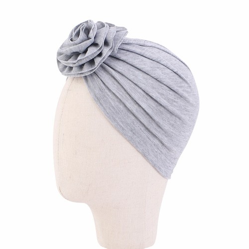 Kids Baby Girls Beanie Flower Head Cover Hats Islamic Arab Caps Pleated Cap Hat - Picture 25 of 29