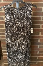 NWT Alfani Woman Cheetah Swirl Dress Sz 1x
